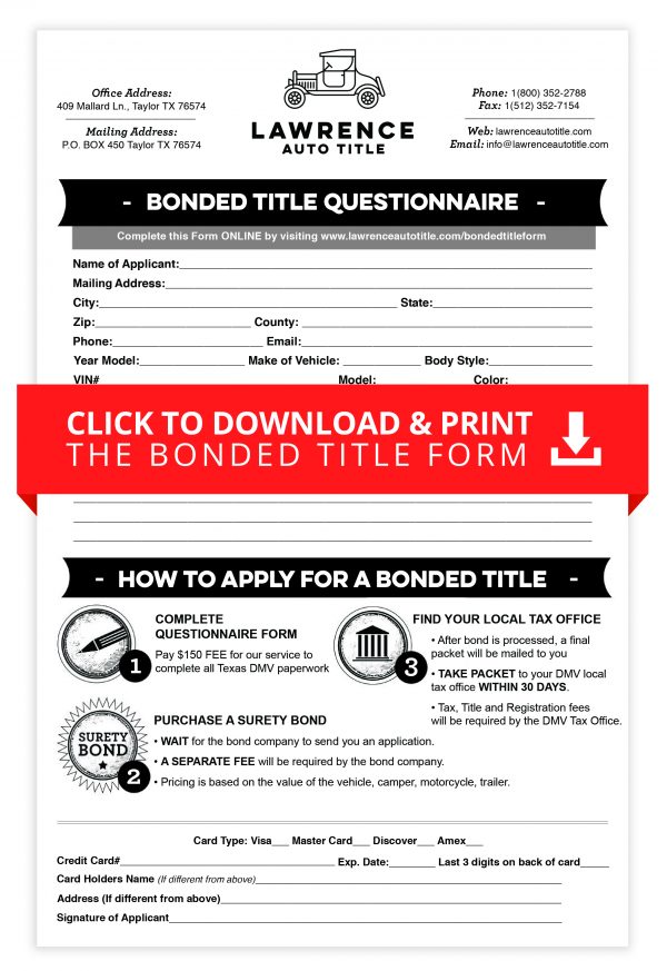 Bonded Title Application Form Lawrence Auto Title Lawrence Auto Title
